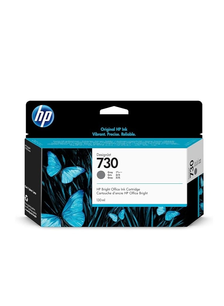 HP 730 (Hewlett Packard) Original P2V66A HP 730 130-ml DesignJet Ink Cartridge, Gray - Image 1