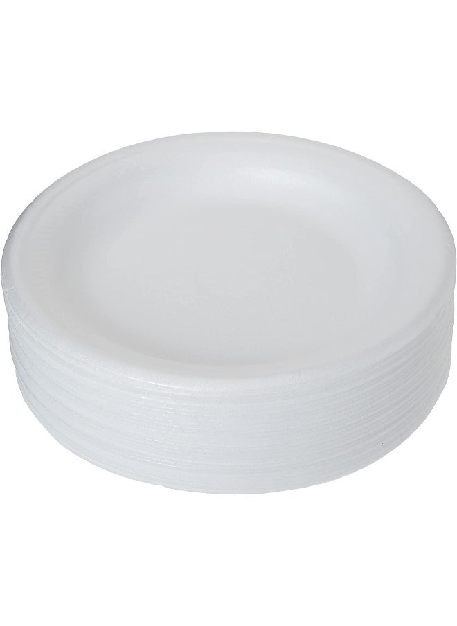 ALSAQER Alsaqer Disposable Round Foam Plate 10 inches white Pack, 25 Pieces  - Image 1