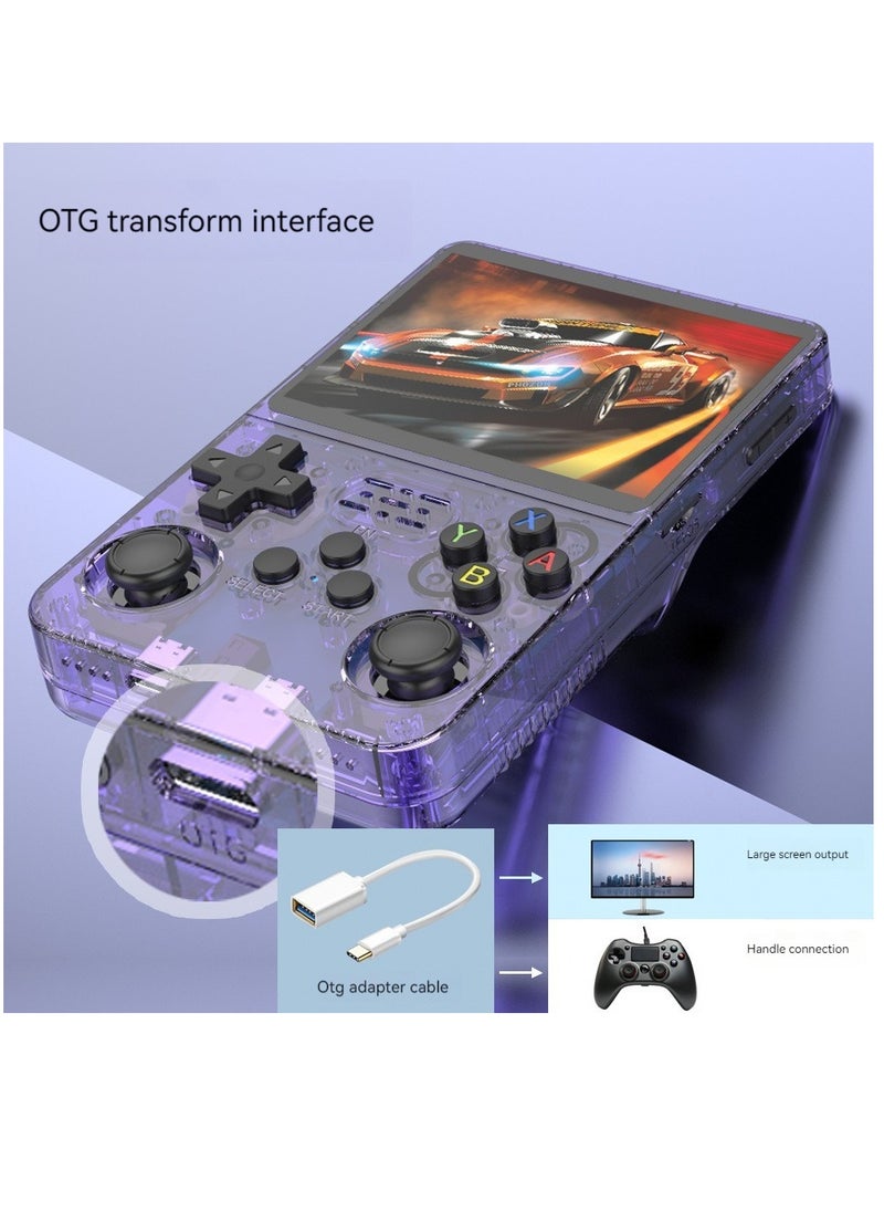 Handheld game console, retro game console that supports TV output, built-in 64GB classic games, 640*480 screen, dual 3Djoystick，10+emulators