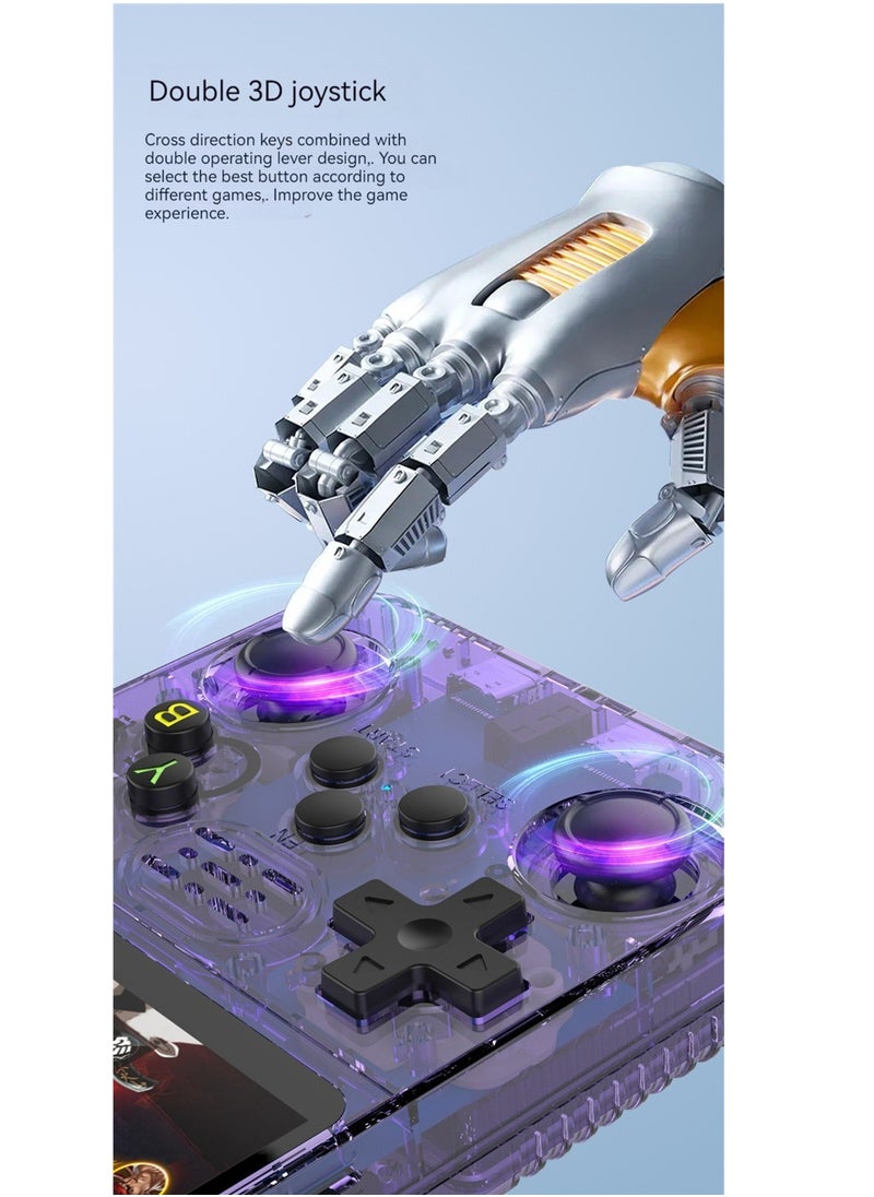 Handheld game console, retro game console that supports TV output, built-in 64GB classic games, 640*480 screen, dual 3Djoystick，10+emulators