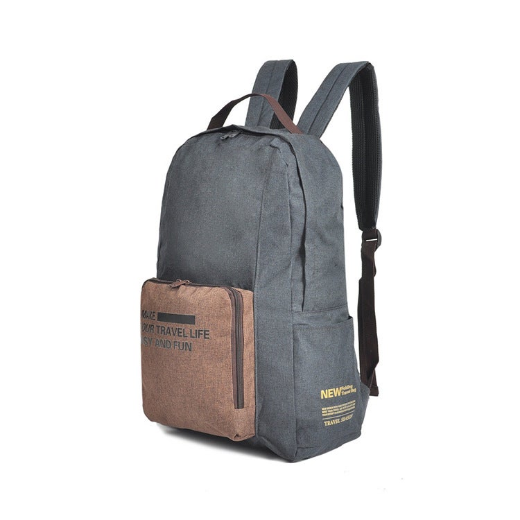 Thickened Travel Backpack Folding Storage Bag Black