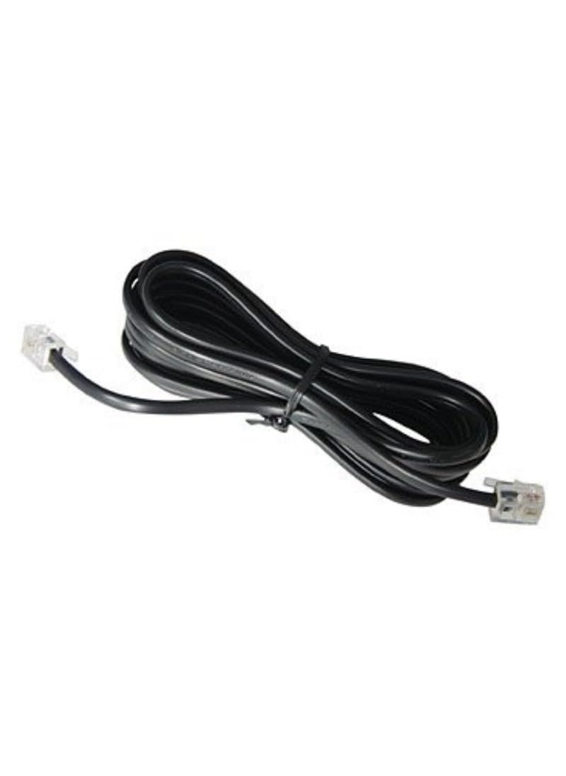 COPY LINE COPY LINE Telephone Line Wire Patch Cable Compatible for Landline Telephone RJ11 Connector Black 3 Meter  - Image 1