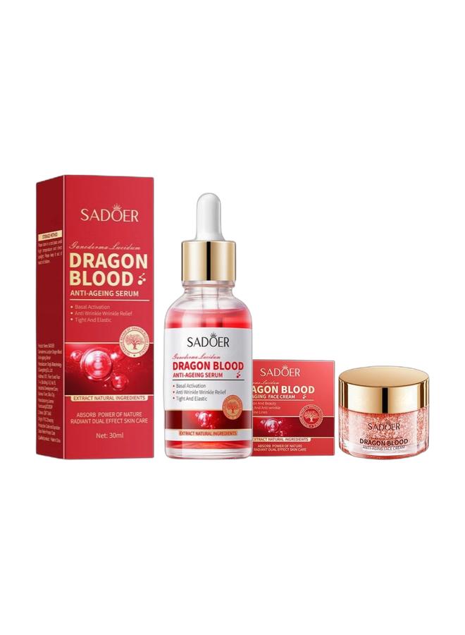 سادور مجموعة سيروم دم التنين المضاد للشيخوخة 30 مل وكريم دم التنين المضاد للشيخوخة للوجه 50 جم - Image 1