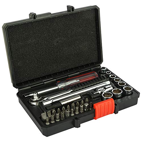BLACK+DECKER A7142-XJ 31 Pc Automobile Maintenance Set (Orange & Black) - Image 1