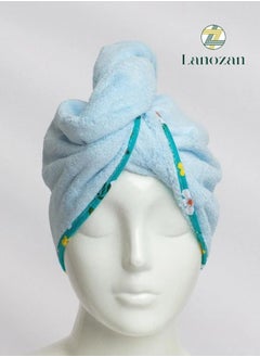 lanozan Hair Towel Size 75*28*1.5cm Cyan  - Image 1