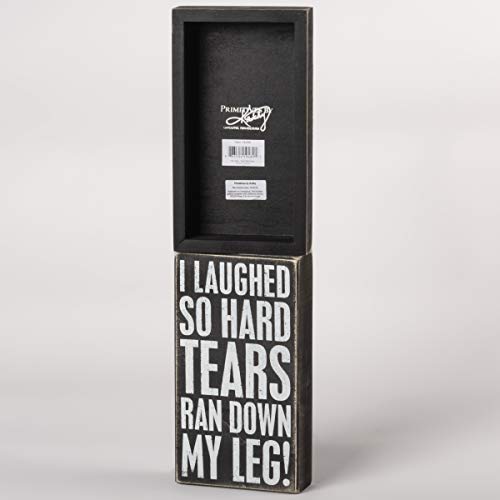 Primitives by Kathy 19489 Classic Box Sign, 5" x 9", Tears Ran Down My Leg, Neutral - Image 2