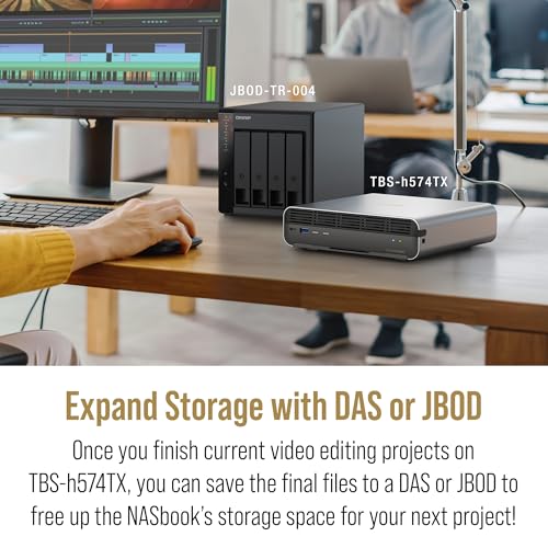 QNAP TBS-h574TX-i3-12G-US 5 Bay High-Performance E1.S All-Flash NASbook with Intel® Core™ Processor, Thunderbolt 4 and 10GbE (5G/2.5G/1G/100M/10M) Network Connectivity (Diskless) - Image 5