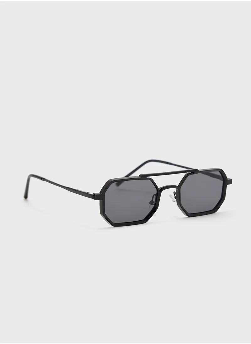 سفنتي فايف Casual Square Aviator Sunglasses