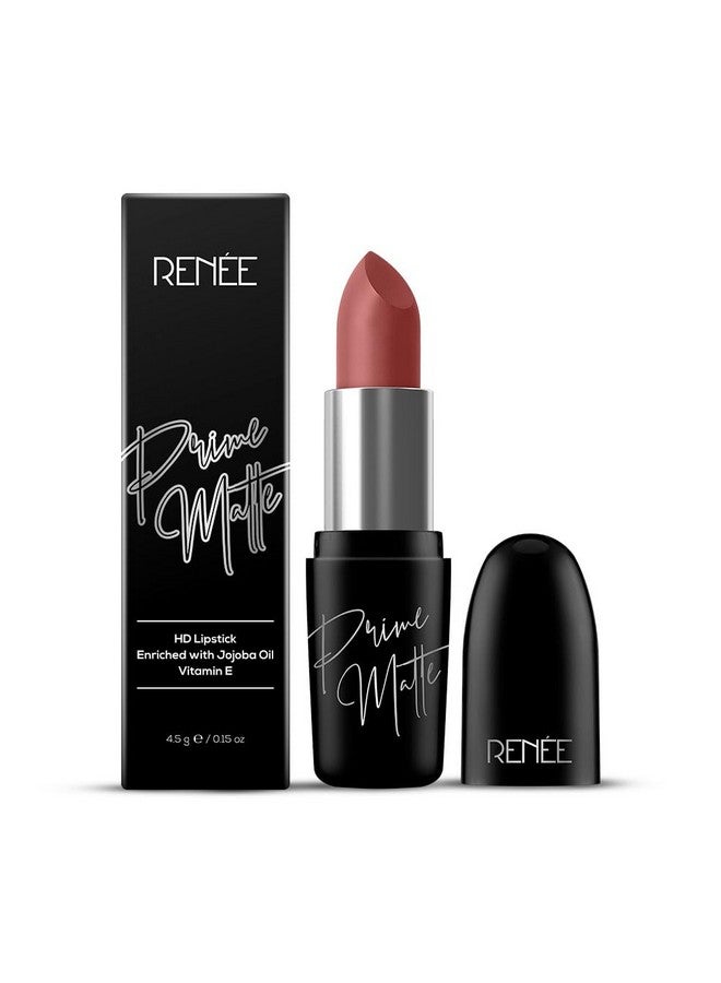 رينيه أحمر شفاه برايم مات - مخملي أرجواني، تركيبة خفيفة الوزن وطويلة الأمد، لمسة نهائية كريمية غير لامعة، تطبيق بلمسة واحدة، لا يسبب الجفاف، غني بفيتامين إي، 4.5 جرام - Image 2