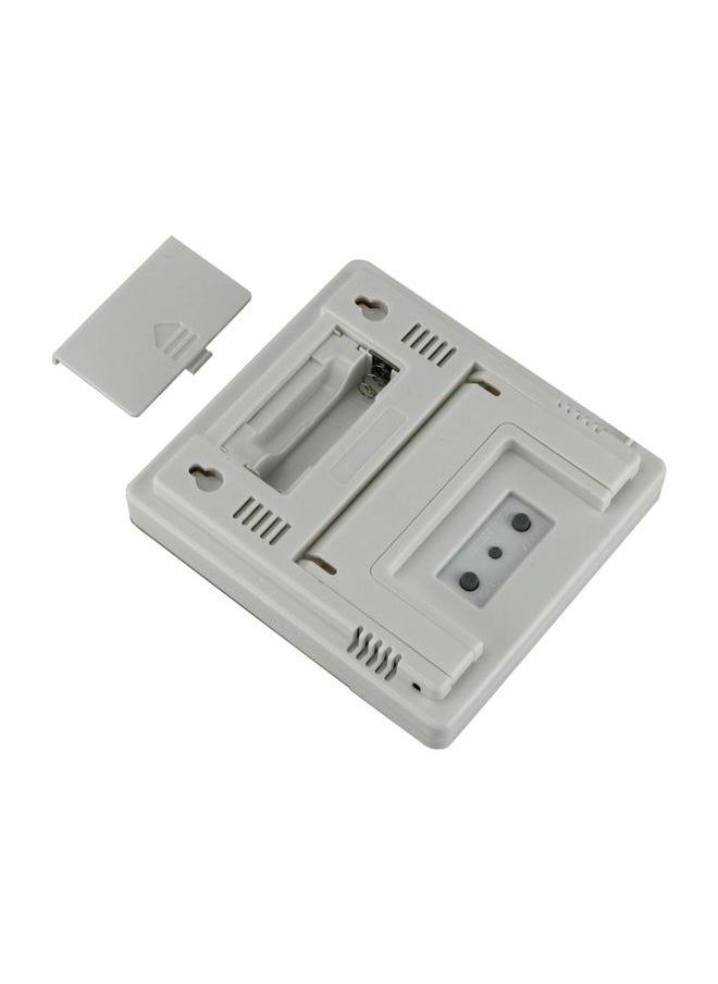 NIBEMINENT Digital Hygrometer Tester Weather Station With Calendar And Clock Alarm Green/White 0.157kg  - Image 3