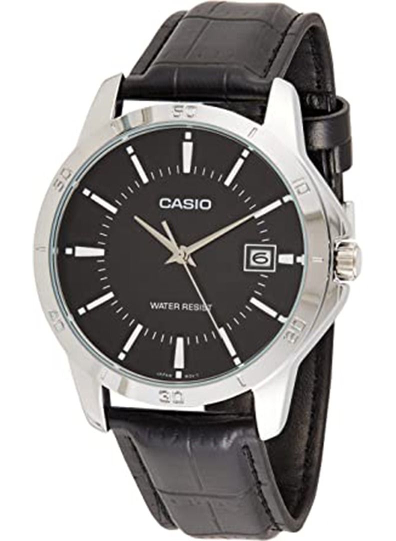CASIO Men's Dress Series Water Resistant Leather Analog Watch MTP-V004L-1AUDF - Image 1