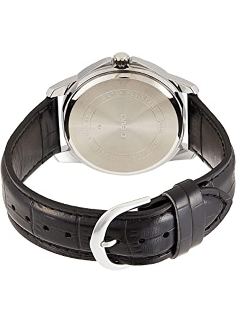 CASIO Men's Dress Series Water Resistant Leather Analog Watch MTP-V004L-1AUDF - Image 2