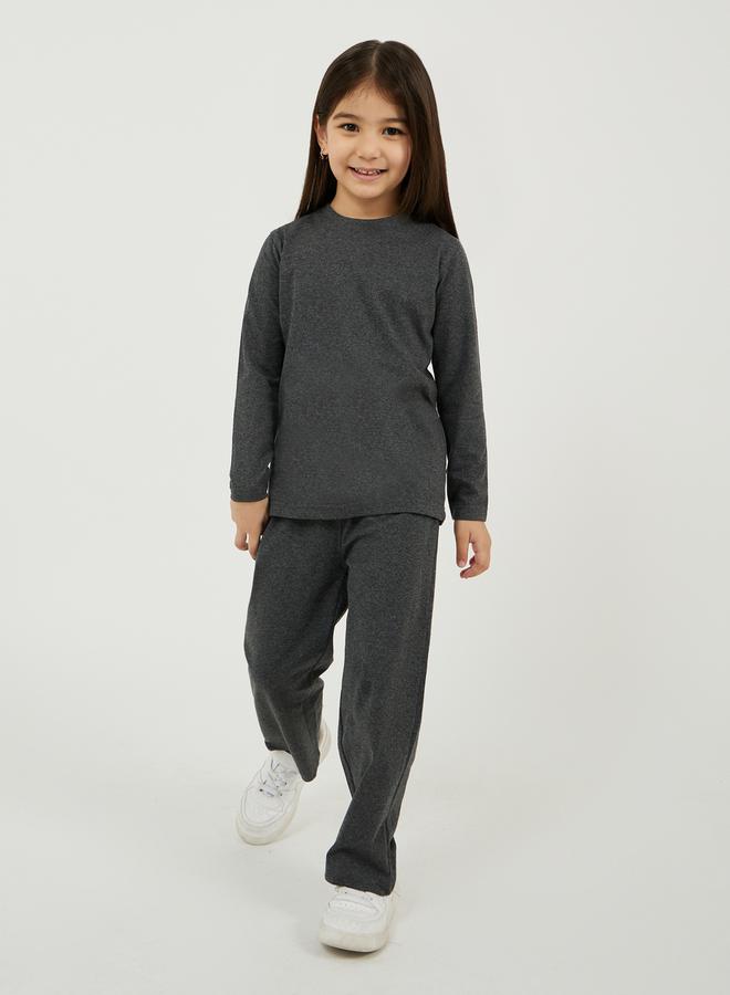 Styli Solid Round Neck T-Shirt  - Image 2