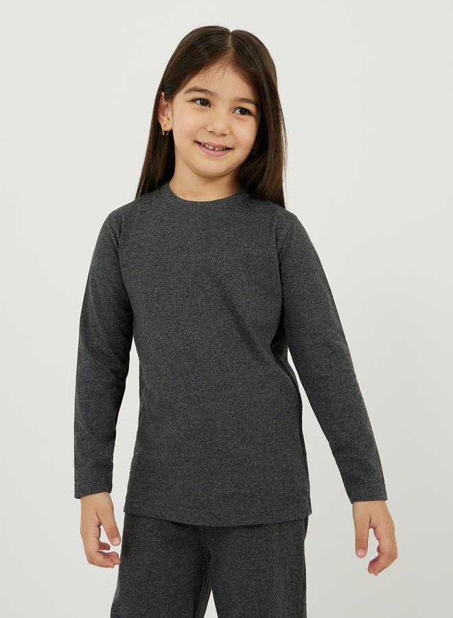 Styli Solid Round Neck T-Shirt  - Image 4