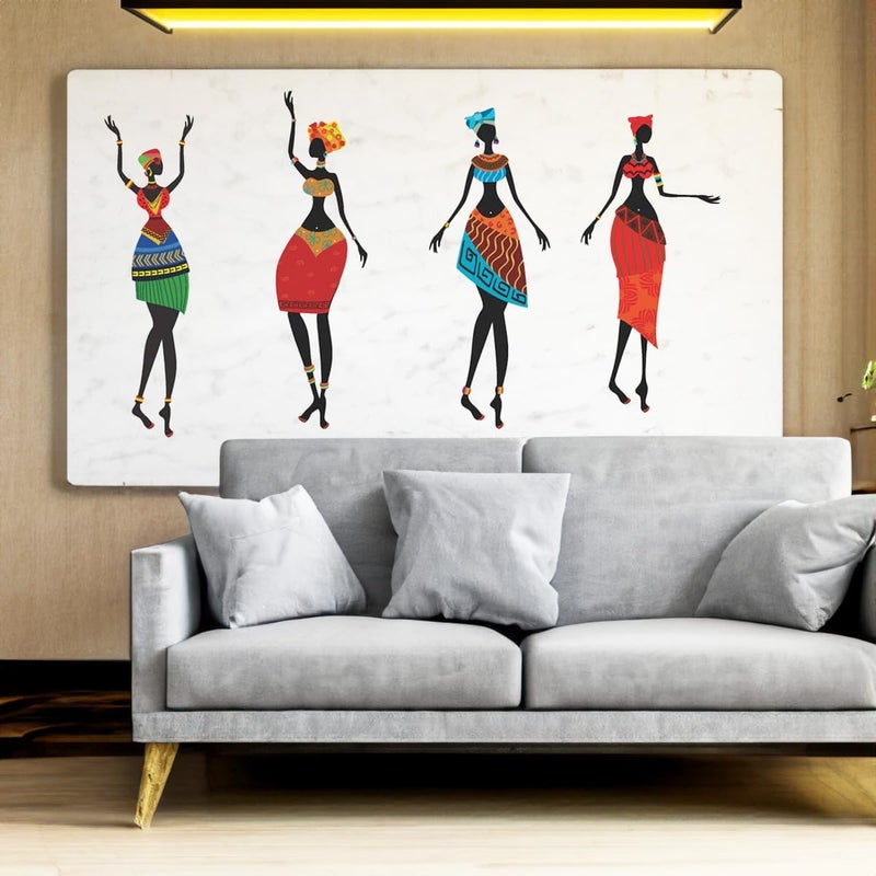Decals Design PVC Vinyl 'African Women' Wall Sticker (50cm x 70cm, Black) - Image 2