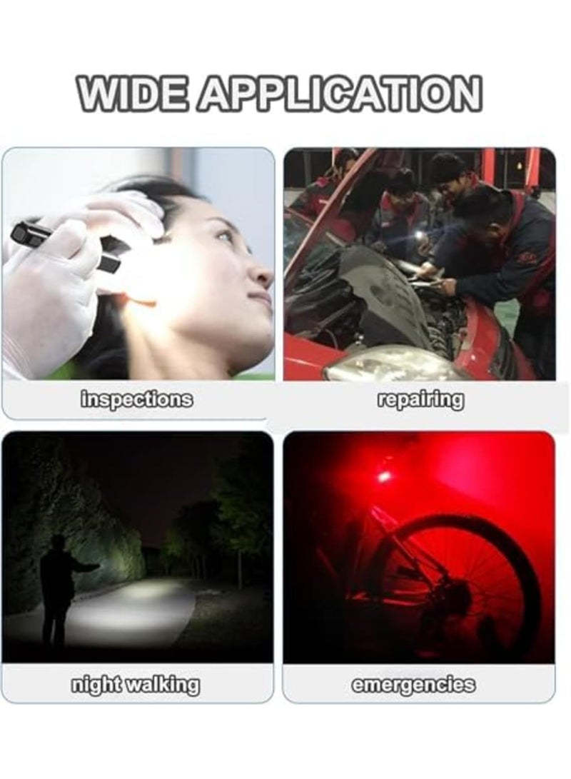 SYOSI Rechargeable Pen Flashlight with COB Work Light ? Compact LED Pocket for Home, Car, and Emergencies, USB-C Charging, 6 Stage Lighting Modes, LCD Display, Portable Mini Electric Torch (Grey) - Image 5