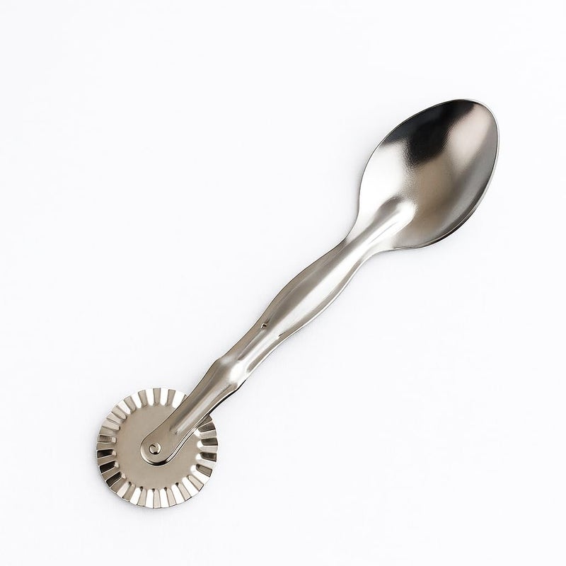 GS KITCHENWARE GS Steel Karanji Cutter Tool, Gujia/Shankarpali Cutter, 2 in 1 Steel Spoon with Cutter, Pack of 1. - Image 5