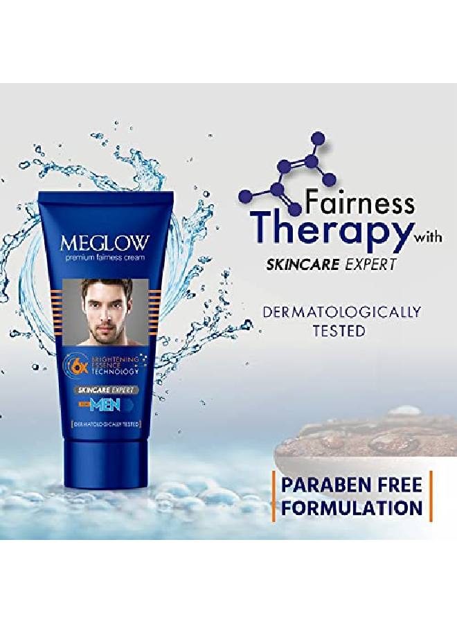 MEGLOW Fairness Combo Pack For Men Foaming Face Wash 70G And Face Cream 50G With Brightening Essence Technology For All Skin Type - Image 3