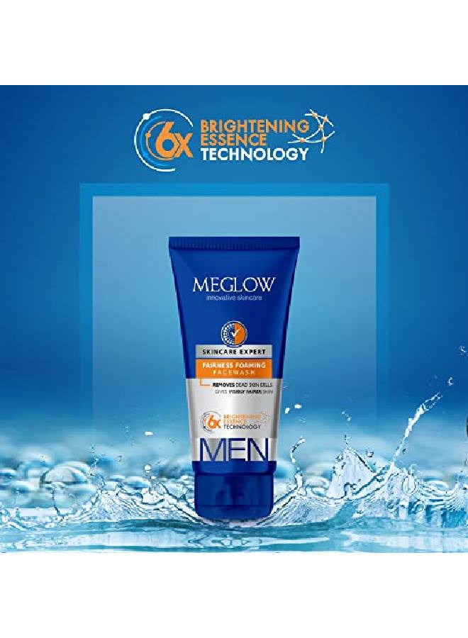 MEGLOW Fairness Combo Pack For Men Foaming Face Wash 70G And Face Cream 50G With Brightening Essence Technology For All Skin Type - Image 4