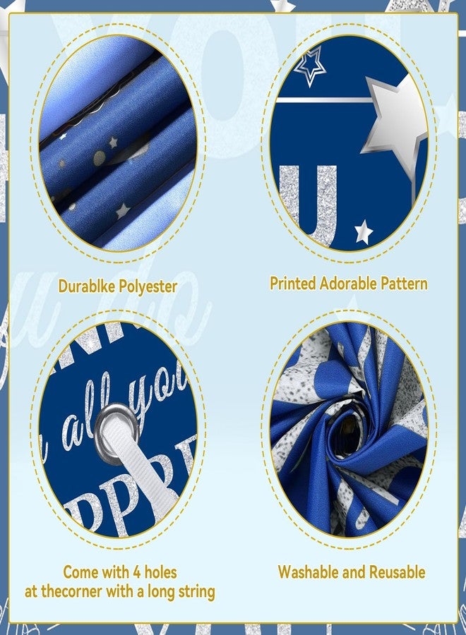 GOLDCROW We Appreciate You Banner Decorations Navy Blue Silver Thank You Banner Thank You for All You Do Backdrop for Teacher Employee Staff Doctors Nurse Poaster Volunteer Appreciation Week Party Decor - Image 3