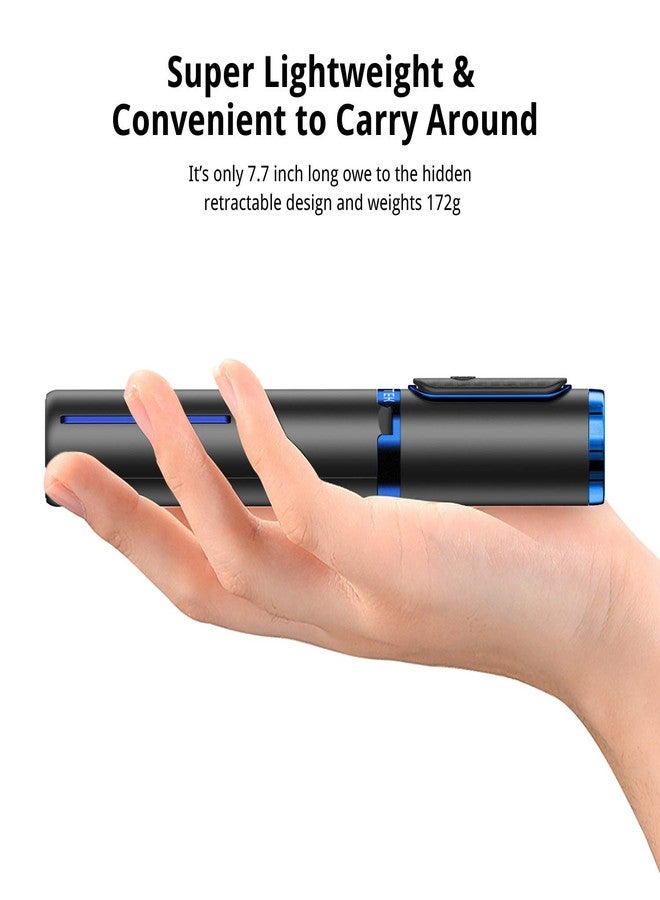 ATUMTEK Selfie Stick Tripod, 3-in-1 Extendable Aluminum Phone Tripod with Detachable Bluetooth Remote, Compatible with iPhone 17/16/15/14/13/12/11/11 Pro/XS Max/XR and Samsung Smartphones, Blue - Image 5