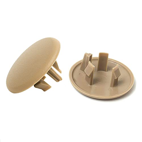 YIENAKFUN Armrest Cover Cap for 07-19 Chevy Tahoe Suburban Yukon Cadillac Escalade Seat Parts Replacement OEM GM 15279690 Rear Bucket Seats Arm Rest Handle Trim Bolt Vehicle Accessories (Beige) - Image 1