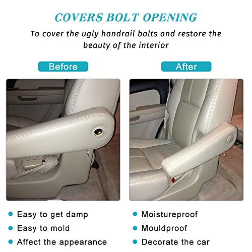 YIENAKFUN Armrest Cover Cap for 07-19 Chevy Tahoe Suburban Yukon Cadillac Escalade Seat Parts Replacement OEM GM 15279690 Rear Bucket Seats Arm Rest Handle Trim Bolt Vehicle Accessories (Beige) - Image 5