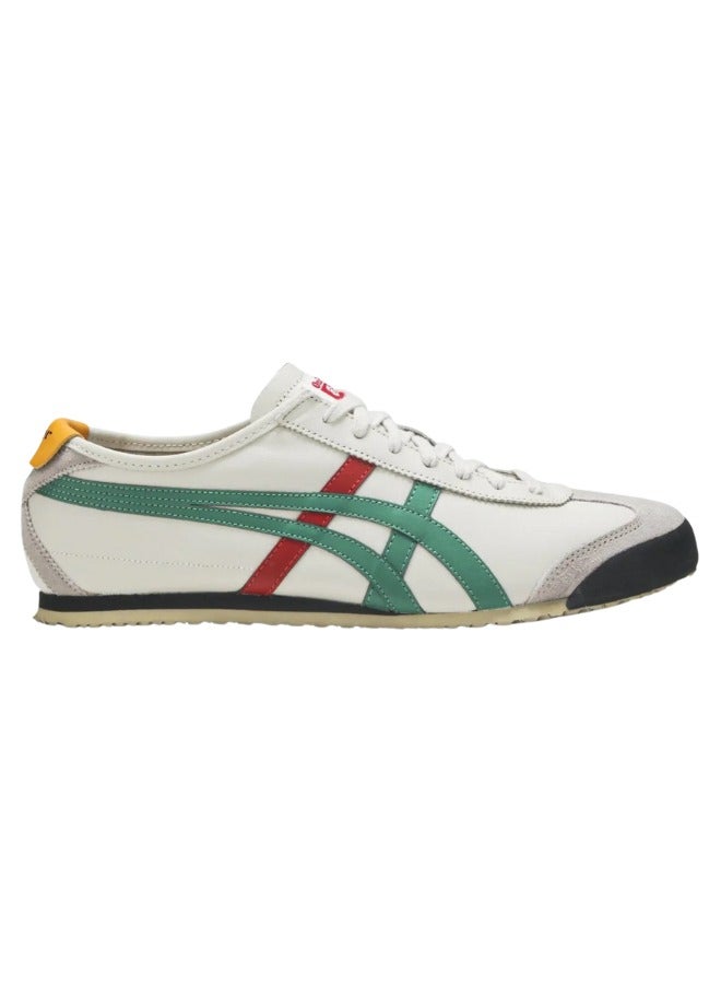 Onitsuka Tiger Mexico 66 Athleisure Sneakers for Men & Women – Beige/Green/Red – Retro Heritage Shoes with Suede & Leather Upper, Cushioned Footbed, Durable Rubber Outsole & Iconic Tiger Stripes – Stylish Casual Lifestyle Footwear by Onitsuka Tiger - Image 1