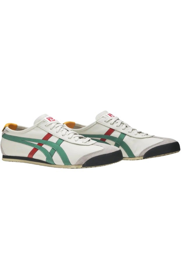 Onitsuka Tiger Mexico 66 Athleisure Sneakers for Men & Women – Beige/Green/Red – Retro Heritage Shoes with Suede & Leather Upper, Cushioned Footbed, Durable Rubber Outsole & Iconic Tiger Stripes – Stylish Casual Lifestyle Footwear by Onitsuka Tiger - Image 3
