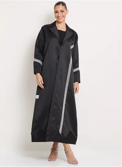 Rosette Abaya Royal Abaya with Embroidery Jacket style