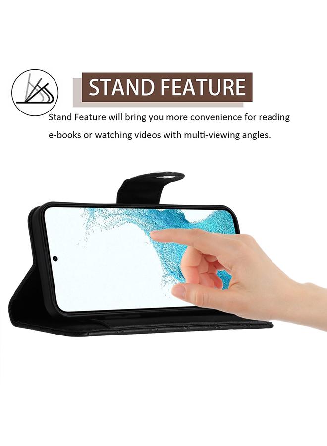 S-TOP Case For Samsung Galaxy S23+ 5G Rhombic Texture Flip Leather Phone Case with Long Lanyard - Image 4