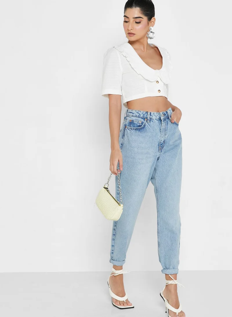 TOPSHOP High Waist Mom Jeans