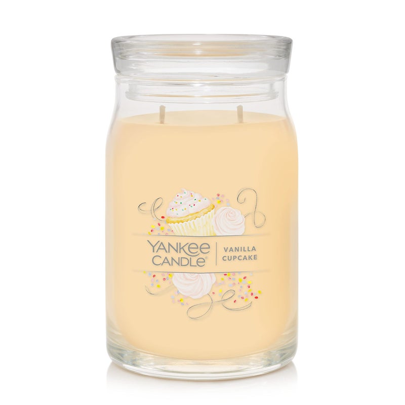 YANKEE CANDLE Yankee Candle Vanilla Cupcake Scented Signature 20oz Large Jar 2Wick Candle Over 60 Hours of Burn Time