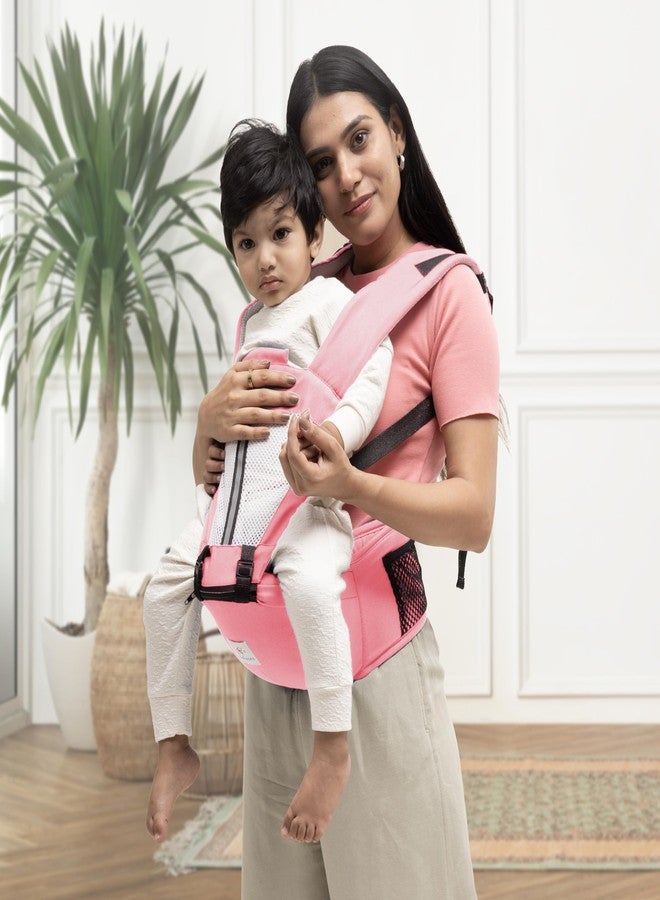 Tinyberg | Baby Carrier for 0 to 3 Year Baby | Baby Carrier for Newborn | Baby Carrying Bag | 4-in-1 Hip Seat, Adjustable Straps, Soft Thigh Padding | Baby Carry Bag | Kangaroo Bag | Up to-15 Kg - Candy Pink - Image 1