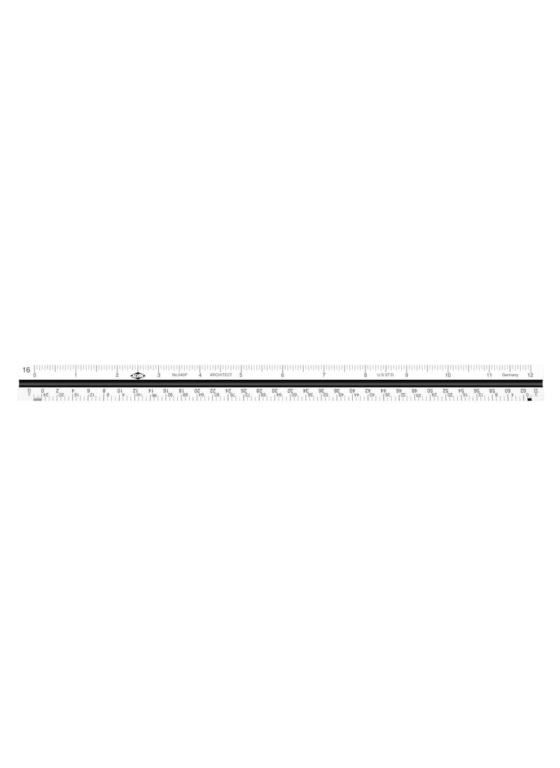 Alvin ALVIN Architect Triangular Scale Multipurpose Drafting Ruler for Drawing Planning and Design High Impact Plastic  12 Inch White  - Image 3