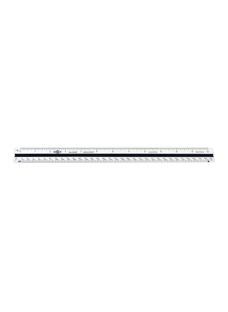 Alvin ALVIN Architect Triangular Scale Multipurpose Drafting Ruler for Drawing Planning and Design High Impact Plastic  12 Inch White  - Image 4