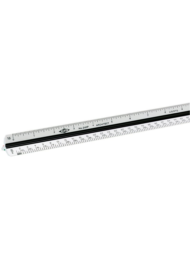 Alvin ALVIN Architect Triangular Scale Multipurpose Drafting Ruler for Drawing Planning and Design High Impact Plastic  12 Inch White  - Image 5