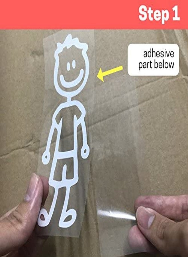 TownStix (Set of 6) Family Car Stickers Decals for Windows, Stick Figures - Image 4