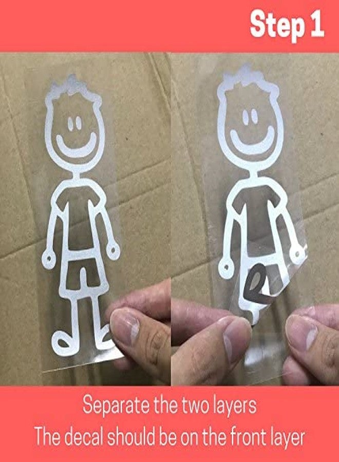 TownStix (Set of 6) Family Car Stickers Decals for Windows, Stick Figures - Image 3