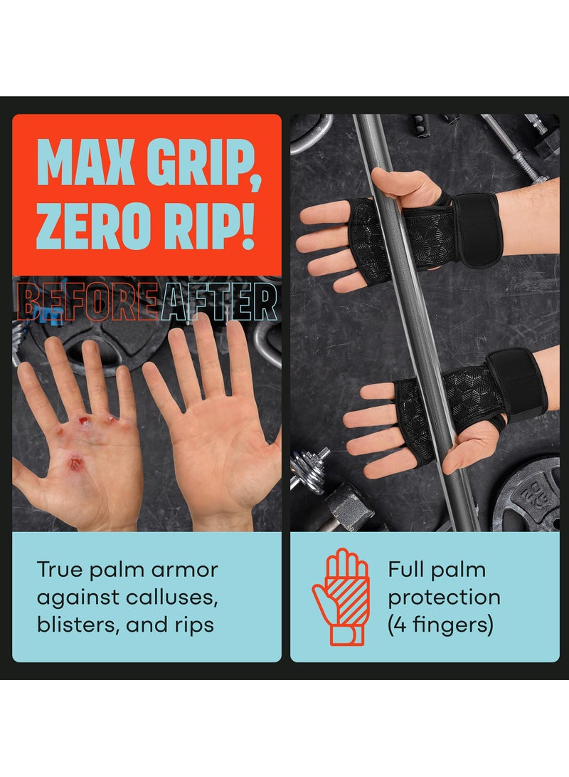 SOLARAE Sports Weight Lifting Gloves with Wrist Support - Workout Gym Gloves for Men & Women, Ideal for Cross Training, Pull Ups, Calisthenics, and Gym Exercises - Image 2