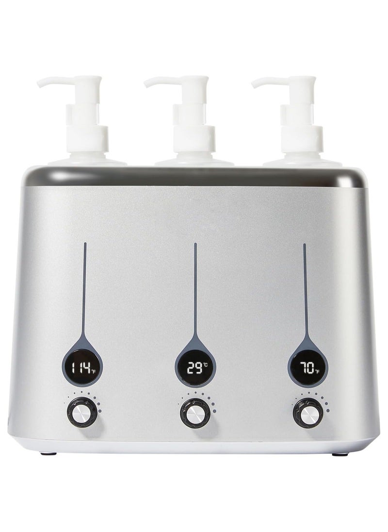 Generic - Gen-II 3-bottles Oil Warmer for Massage Therapy, Quick Oil & Lotion Warmer Heats 140°F- Sleek, Convenient Automatic Massage Oil Warmer Heater, Salon SPA Massage Body Therapy (European Regulations) - Image 1