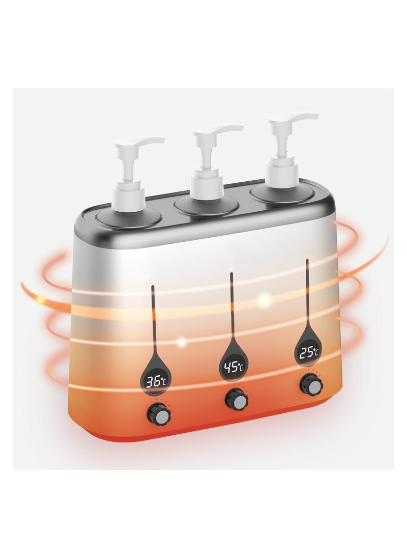 Generic - Gen-II 3-bottles Oil Warmer for Massage Therapy, Quick Oil & Lotion Warmer Heats 140°F- Sleek, Convenient Automatic Massage Oil Warmer Heater, Salon SPA Massage Body Therapy (European Regulations) - Image 1