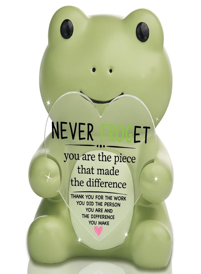 THRXOBN Frog Figurine Thank You Gift Appreciation Desk Decor for Coworker Teacher Nurse Mentor, Encouragement Office Decoration Positive Collectible Statue,WYF5 - Image 1