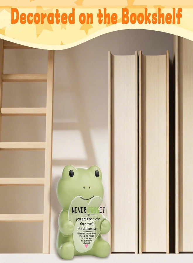 THRXOBN Frog Figurine Thank You Gift Appreciation Desk Decor for Coworker Teacher Nurse Mentor, Encouragement Office Decoration Positive Collectible Statue,WYF5 - Image 5