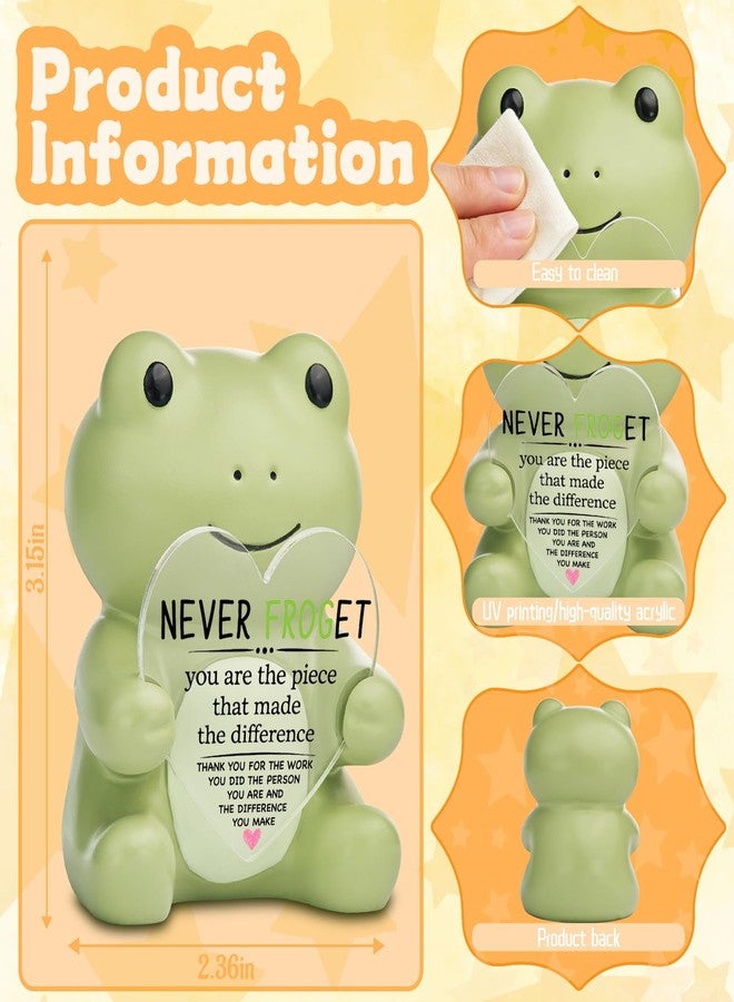 THRXOBN Frog Figurine Thank You Gift Appreciation Desk Decor for Coworker Teacher Nurse Mentor, Encouragement Office Decoration Positive Collectible Statue,WYF5 - Image 2
