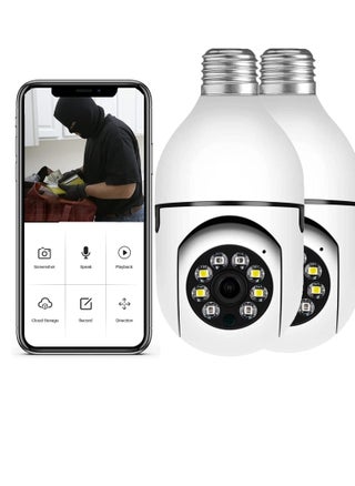 2Pcs Light Bulb Security Camera 2.4GHz & 5G WiFi Outdoor, 1080P E27 Light Socket Security Camera, Indoor 360° Home Security Cameras, Full Color Day and Night, Smart Motion Detection - pzsku/ZBB2CA60B80DF5E4AE850Z/45/_/1713439349/1d3e7768-6895-4ed6-92bf-611da3e9d236