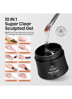 beetles Gel Polish Beetles Builder Gel for Nails, 60g Sculpture Gel Hard Gel with Dual Nail Pen Nail Forms for Nail Thickening, 10 in 1 Nail Extension Gel UV Nail Strengthener DIY Manicure Valentines Day Gifts for Her  - Image 2