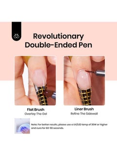 beetles Gel Polish Beetles Builder Gel for Nails, 60g Sculpture Gel Hard Gel with Dual Nail Pen Nail Forms for Nail Thickening, 10 in 1 Nail Extension Gel UV Nail Strengthener DIY Manicure Valentines Day Gifts for Her  - Image 3