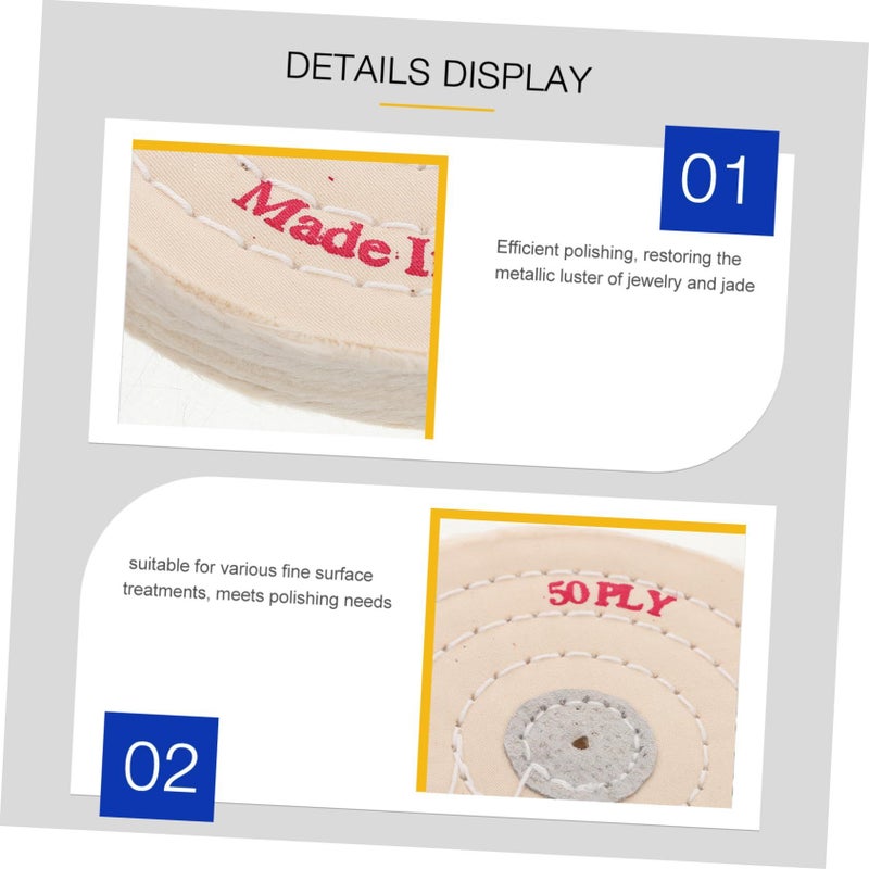 PRETZYOOM Fabric Buffing Wheel for Fine Metal Polishing and Grinding - Image 4