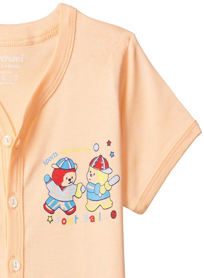 Bumchums Baby Boy's Plain Regular fit T-Shirt (Pack of 2) (RBMTSTIOJ1210000L and Print May Vary 6-9 Months) - Image 3